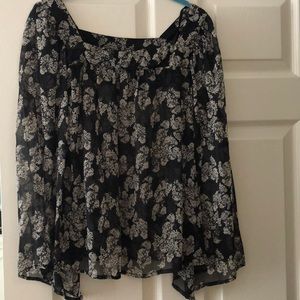 Fire Los Angeles chiffon loose long sleeve blouse